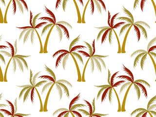 Obraz premium Palm tree minimal seamless pattern vector design.