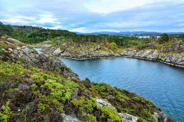 Fototapeta na wymiar beautiful landscape, fjord in Norway