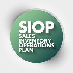 SIOP - Sales Inventory Operations Plan acronym, business concept background