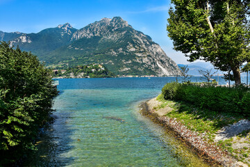 beautiful lake Como and mountains, Italy