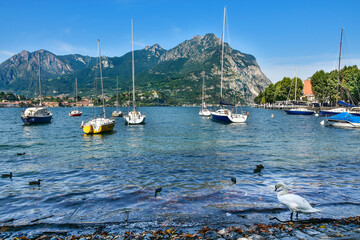 Obraz premium beautiful lake Como and mountains, Italy