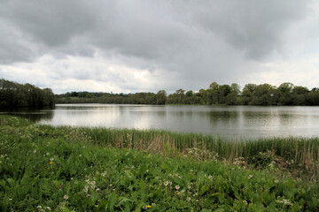 A view of the lake at Hanmer in North Wales
