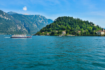 Fototapeta na wymiar Lake Como in Italy, the beautiful town of Bellagio