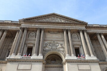 Le musee du Louvre, vu de l'exterieur, ville de Paris, Ile de France, France