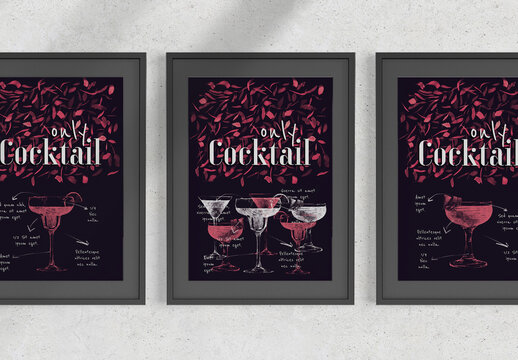 Editable Cocktail Poster