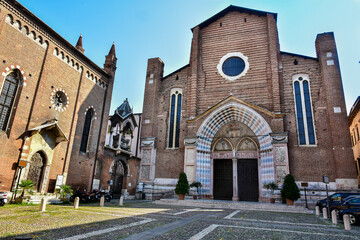 beautiful architecture, church in Verona, Italy 