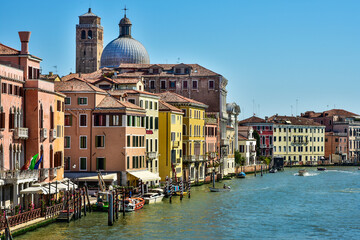 typical architecture and canal in Venice, Italy