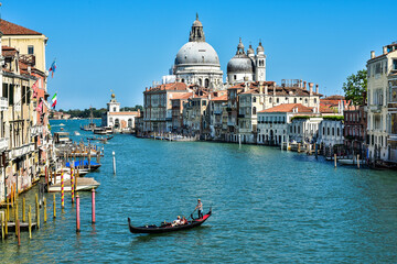 beautiful panoramic view of Venice, Italy