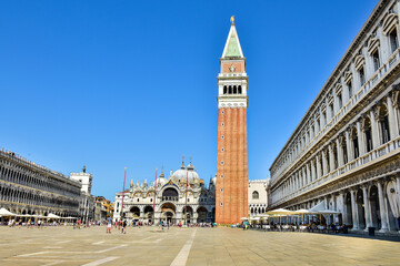 Beautiful architecture, St. Mark's Square in Venice, Italy 