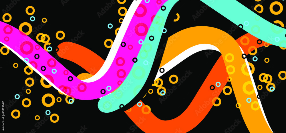 Poster modern wave curve abstract presentation background. abstract modern graphic elements. colored shapes
