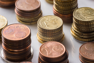 Stacked coins. Business and investment concept
