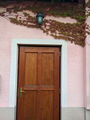 old wooden door in a wall
