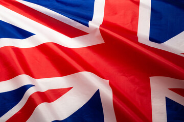 Great britain flag as a background.