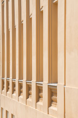 Fototapeta na wymiar Orange facades of residential buildings