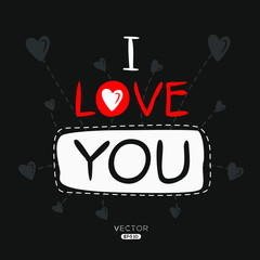 Fototapeta premium Creative you lettering, Can be used for stickers and tags, T-shirts, invitations, vector illustration.