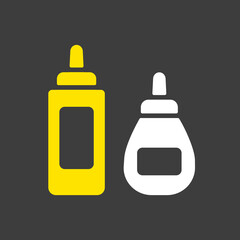 Ketchup mustard and mayonnaise spicy bottle icon