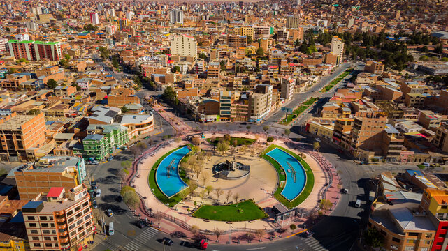 Plaza Sebasti&aacute;n Pagador of the city of Oruro-Bolivia.