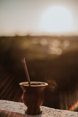 cup of coffee on table