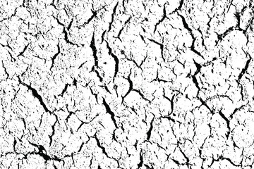 Grunge vector texture. Abstract cracked background. Aged and weathered broken surface. Dirty and damaged. Detailed rough backdrop. Vector graphic illustration.