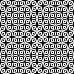 Black and white surface pattern texture. Bw ornamental graphic design. Mosaic ornaments. Pattern template. Vector illustration.