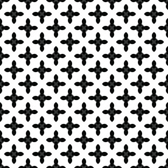 Black and white surface pattern texture. Bw ornamental graphic design. Mosaic ornaments. Pattern template. Vector illustration.