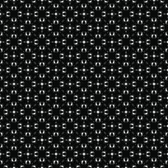 Black and white surface pattern texture. Bw ornamental graphic design. Mosaic ornaments. Pattern template. Vector illustration.