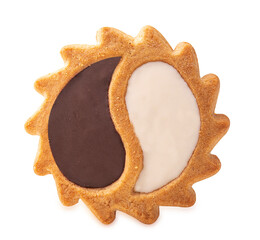Yin yang black and white handmade cookies
