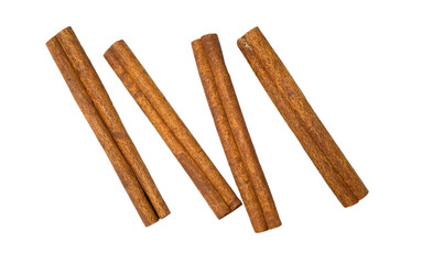 cinnamon stick spice isolated on white background with clipping path.