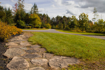 Outside in fall autumn in Vermont