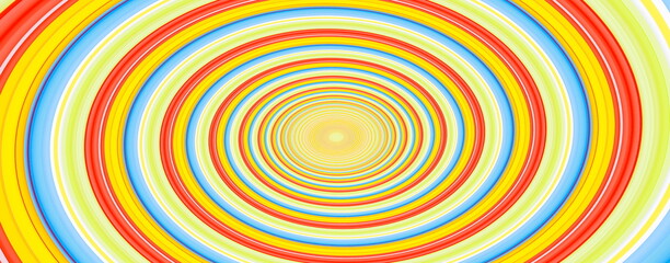 An Illustration of a Spiral of Colour, Showing the Swirl of Bright Lines Leading to a Yellow Spot.