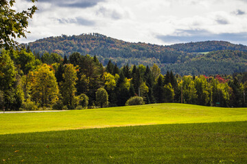 Outside in fall autumn in Vermont