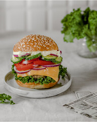 hamburger with cheese