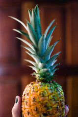 pineapple on a table
