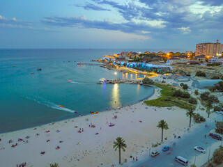 Fototapeta premium view of the sea and the city of the city