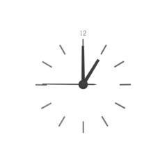 Time clock closeup on whte. 3d render