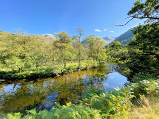 Fototapeta na wymiar A view of the Scottish Highlands near Ben Nevis