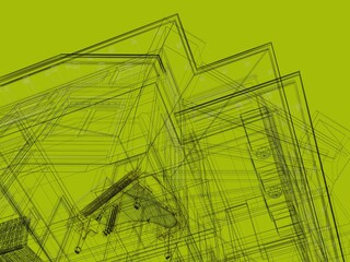 Abstract architecture background. 3d rendering