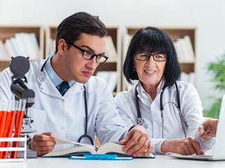 Fototapeta premium Two doctors working in the lab