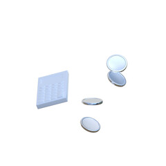 3d calculator with monay cash coins