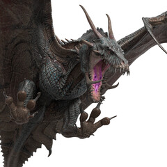 master dragon is attacking close up view