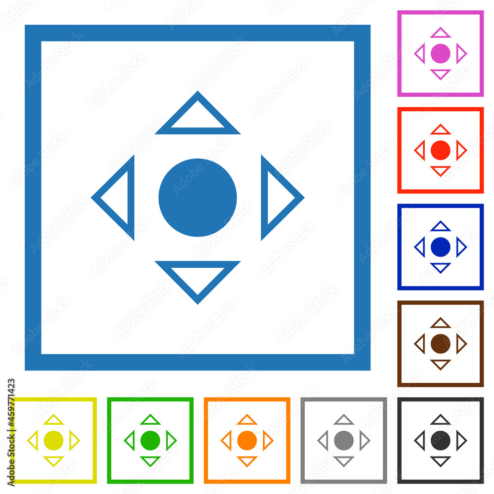 Poster scrolling tool alternate flat framed icons