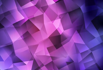 Fototapeta premium Dark Purple, Pink vector abstract polygonal background.