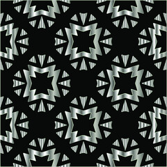  metal pattern on a black background. pattern for fabric, wallpaper, packaging. Decorative print.