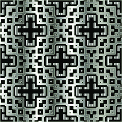  metal pattern on a black background. pattern for fabric, wallpaper, packaging. Decorative print.