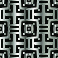  metal pattern on a black background. pattern for fabric, wallpaper, packaging. Decorative print.