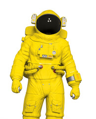 astronaut is standing up