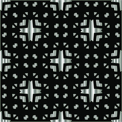  metal pattern on a black background. pattern for fabric, wallpaper, packaging. Decorative print.