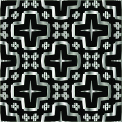 metal pattern on a black background. pattern for fabric, wallpaper, packaging. Decorative print.