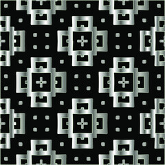 metal pattern on a black background. pattern for fabric, wallpaper, packaging. Decorative print.