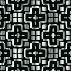 metal pattern on a black background. pattern for fabric, wallpaper, packaging. Decorative print.